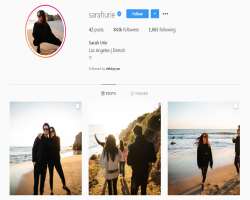 As of March 2020, Sarah's Instagram account amassed with more than 840,000 followers.